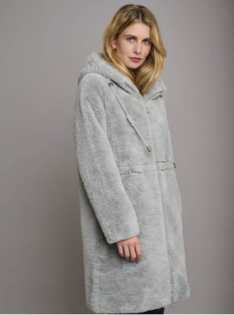 Jerina Faux Fur Coat - Blue Haze (Rino & Pelle)